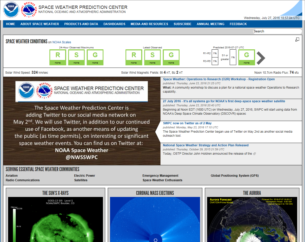 Space Weather Website
